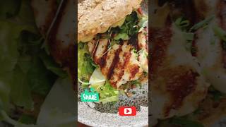 Avocado toast with Egg and Halloumi Cheese Burger  continental food recipe [upl. by Ahseile]