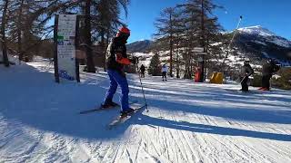 Clavier to Montgenevre  Red slope [upl. by Notnef796]