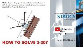 220 hibbeler statics chapter 2  hibbeler statics 12th [upl. by Nnylyar]