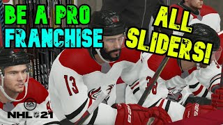 NHL 21  In Depth Be a Pro AND Franchise Mode Sliders [upl. by Elimaj]