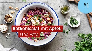 Rezept – Rotkohlsalat mit Apfel und Feta [upl. by Falo675]