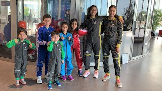 OUR FIRST TIME INDOOR SKYDIVING HZHtube Kids Fun [upl. by Wittenburg]