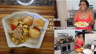 How to make Jamaican Ackee and saltfish with fried dumpling [upl. by Marquardt]