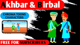 CHROMA TOONS CHARACTERS DOWNLOAD FREE  Akhbar and Birbal Characters Free Download  CHROMA TOONS [upl. by Clementius722]