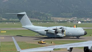 AIRPOWER 24  Belgian Air Force Airbus A400M CT06 landing at Zeltweg Air Base [upl. by Akenaj411]