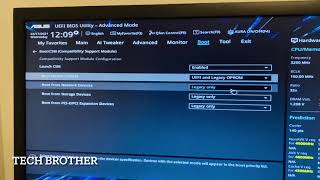 How to Enable UEFI Boot in ASUS Mother Board  CSM Compatibility Support Module [upl. by Arayc]