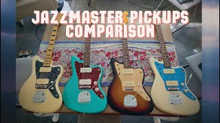 Jazzmaster pickups comparison  Fralin vs Curtis Novak vs Q pickups vs Wide Range  No Talking [upl. by Ahtiuqal]