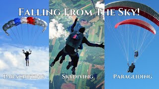 Adrenaline rush from Parachuting Skydiving and Paragliding live [upl. by Alwin747]