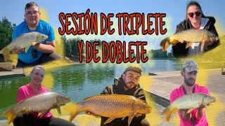 SESIÓN DE TRIPLETES Y DOBLETES  CARPAS  CARPFISHING  2024 [upl. by Ahtanaram11]