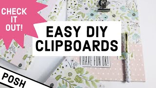 Make Your Own Clipboards ⭐️AWESOME EASY TO MAKE 2020 PAPER CRAFT IDEA⭐️ DIY Designer Clipboards [upl. by Gavrila256]