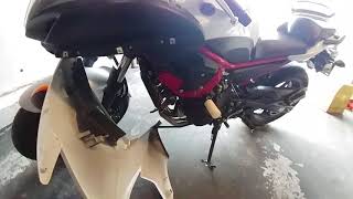 2013 Yamaha FZ6R  Exhaust Before and After [upl. by Nivlad]