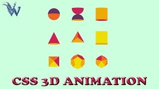 Css 3d animation  Cool css effects  pure css loader [upl. by Suirauqram]