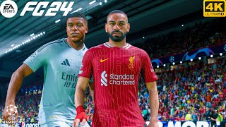 FC 24  Real Madrid Vs Liverpool  Ft MbappeChiesa UEFA UCL 2425 Match  4K60 HDR [upl. by Htieh876]