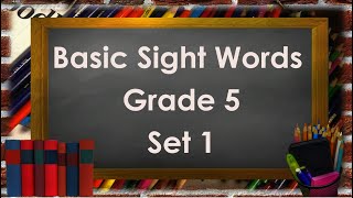 Basic Sight Words Grade 5 Set 1 [upl. by Iadam]