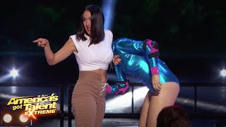 Nikki Bella Brings Wrestling to AGT Extreme  AGT Extreme 2022 [upl. by Oemor]