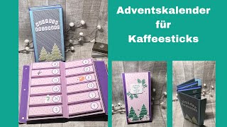 Adventskalender für Kaffeesticks basteln 💚 Geschenkidee 💚 Adventszeit 💚 Stampin‘ Up 💚 DIY 💚40 [upl. by Sutton191]