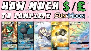 How Much Would it Cost to Complete Pokemon Sun and Moon Base Set [upl. by Ayatnahs685]