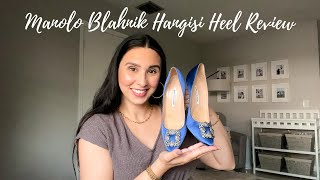 Manolo Blahnik Hangisi Heel Review  SATC Heels  Bisous Brittany [upl. by Suixela96]