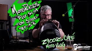 MotoRadds FLEX Slim Mount on Shoei RFSR amp Vlog on Z900RS Cafe [upl. by Ennayelsel]