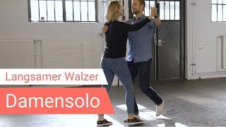 Langsamer Walzer Figur Damensolo tanzen lernen 💃🏻💍 [upl. by Modnar952]