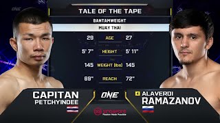 Capitan Petchyindee vs Alaverdi Ramazanov  ONE Championship Full Fight [upl. by Carrillo]