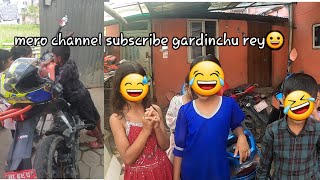 subscribe gardine rey mero channel bhai baheni harule😊😊🥰🥰vlog bhaktapur [upl. by Solracsiul]