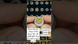 Natural Heliodor  Beryl  373cts Brazil  Ket  ID CARD LAB  Ring Silver Micro Tepper Size 20 [upl. by Retrop]