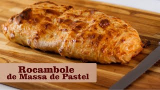 RECEITA INCRIVEL DE COMO FAZER UM ROCAMBOLE COM MASSA DE PASTEL SUPER FÁCIL [upl. by Winton]