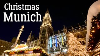 Munich Christmas Markets  Germany City Walking Tour All the most beautiful and interesting [upl. by Dammahom]