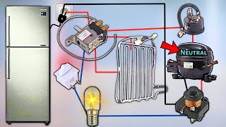 Refrigerator Wiring Connections  Understand With Diagram [upl. by Lemrahs]