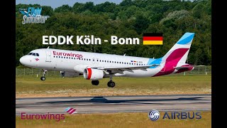 MSFS  Fenix A320 EDDK Köln  Bonn Airport Departure VATSIM [upl. by Haig]