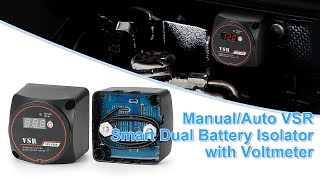 Total Battery Control ManualAuto VSR Smart Dual Battery Isolator with Voltmeter [upl. by Eninaej]