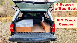 Ultimate DIY 4 Season Truck Bed Camper  My Chevy Silverado Truck Bed Camper with Propane Heater [upl. by Haldis]