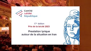 Prix de la laïcité 2023  04 prestation lyrique  Azadé [upl. by Annahc]