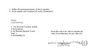 Matlab code for Quantum Harmonic Oscillator [upl. by Ayanad]