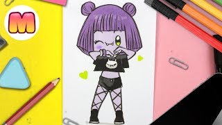 COMO DIBUJAR UNA CHICA VAMPIRESA KAWAII 💖 Dibujos kawaii faciles 💖 como dibujar personas kawaii [upl. by Ydnirb]