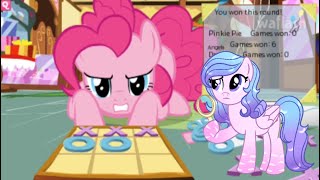 I feel bad if I continue playing the Tic Tac Toe game with Pinkie Pie II Pink Tac Toe II Game [upl. by Asa]