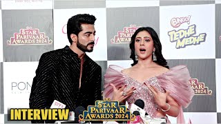 Jhanak Tv Serial Lead Jodi Hiba Nawab And Krushal Ahuja Interview At Star Parivaar Awards 2024 [upl. by Amla]