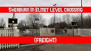 freight Sherburn In Elmet level crossing North Yorkshire 28123 [upl. by Brazee]