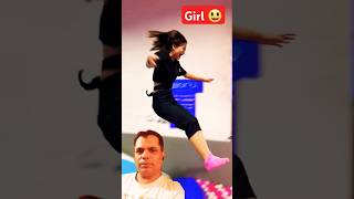 Girl flying in air 😃 trampoline shorts viral shorts [upl. by Treble]