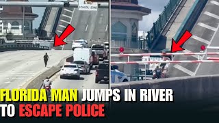 Florida Man Jumps Off Bridge Into Miami River To Escape Police NBA Scout Reacts [upl. by Lotte]