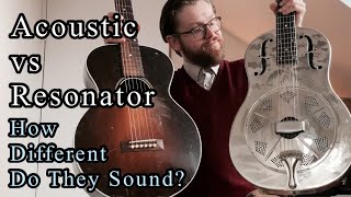 Resonator Guitar vs Acoustic Guitar  Sound Clips and Comparisons [upl. by Atiseret709]