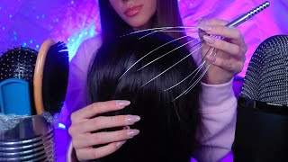 ASMR  Hair Play Scalp Massage amp Hair Brushing  Clipping [upl. by Siddra428]