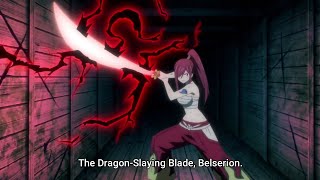 Erza shows off her dragon slayer sword Belserion  Fairy Tail 100 Years Quest [upl. by Alahcim]