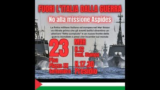 Fuori lItalia dalla guerra No alla missione Aspides [upl. by Michaeline]