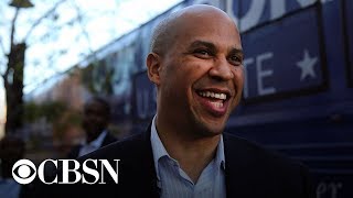 Cory Booker speaks to press in Newark after announcing presidential bid live stream [upl. by Enilram]