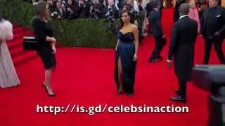 Kim Kardashian Arriving 2014 MET GALA with Husband Kanye West [upl. by Lamaj949]