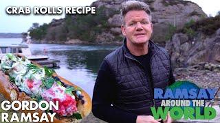 Gordon Ramsays Quick Grilled Crab Rolls Recipe [upl. by Accever637]