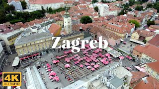 Experience the BEST Aerial Views of Zagreb Croatia in 4K [upl. by Phail]