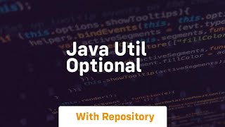 java util optional [upl. by Dalli]